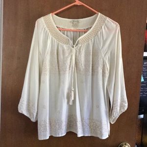 Lucky brand boho tunic blouse